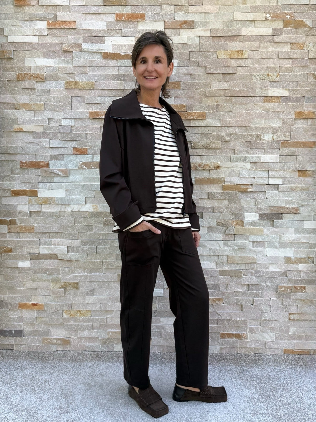 Blouson Jacke GIGI mit Stehkragen in Moro