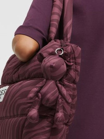 Bag charm AVE:LINE in plum zebra