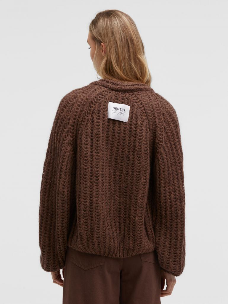 Offener Cardigan KI:ARA in Schokobraun