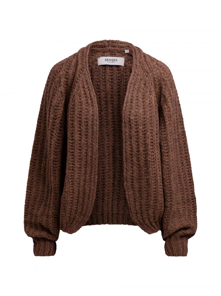 Offener Cardigan KI:ARA in Schokobraun