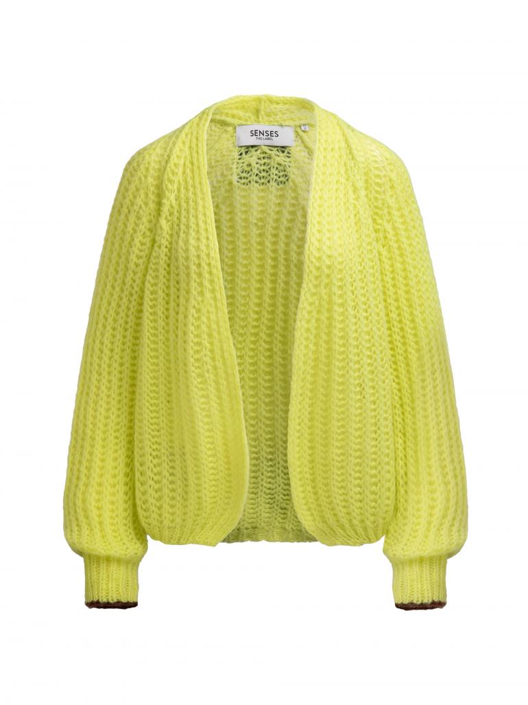 Kurz-Cardigan KI:ARA Loose Knit in Lemon