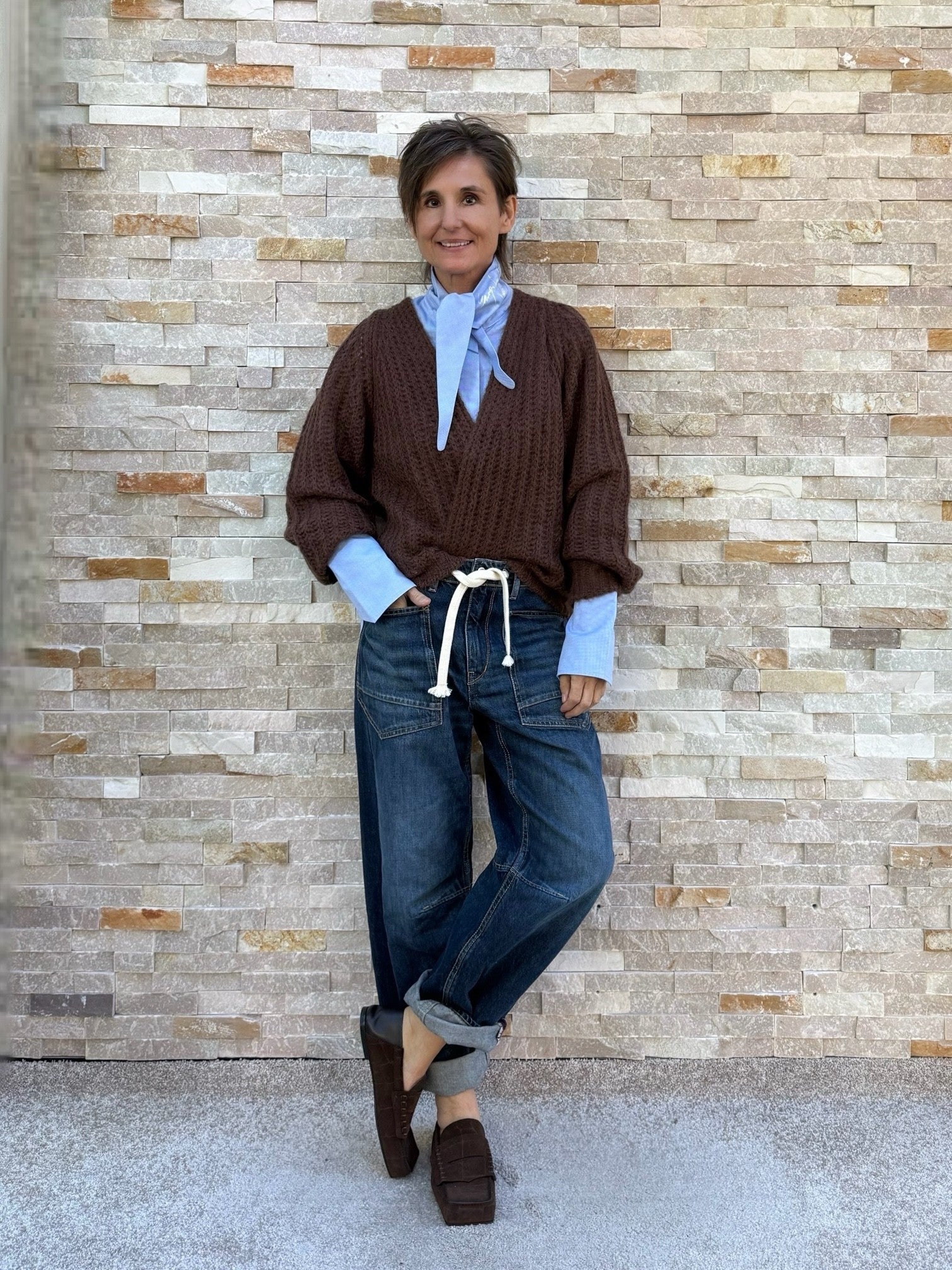 Offener Cardigan KI:ARA in Schokobraun