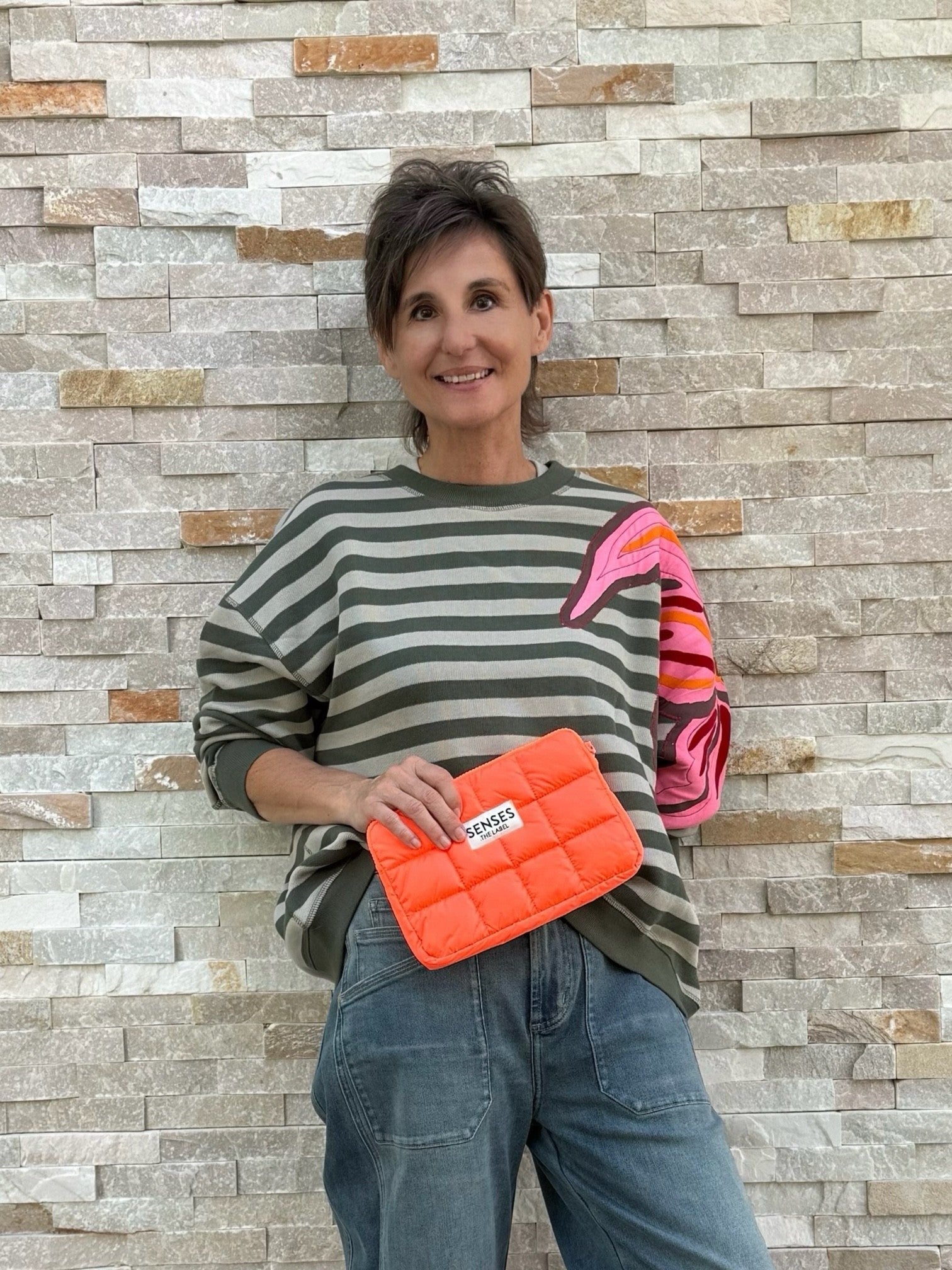 Cosmetic Bag Puffer Beauty Bag ALLI:SON volt orange