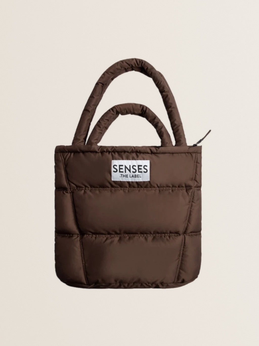 Shopper Bag Puffer Bag AL:VA with Zipper Brownie