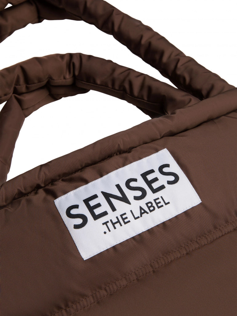 Shopper Tasche Puffer Bag AL:VA mit Zipper brownie