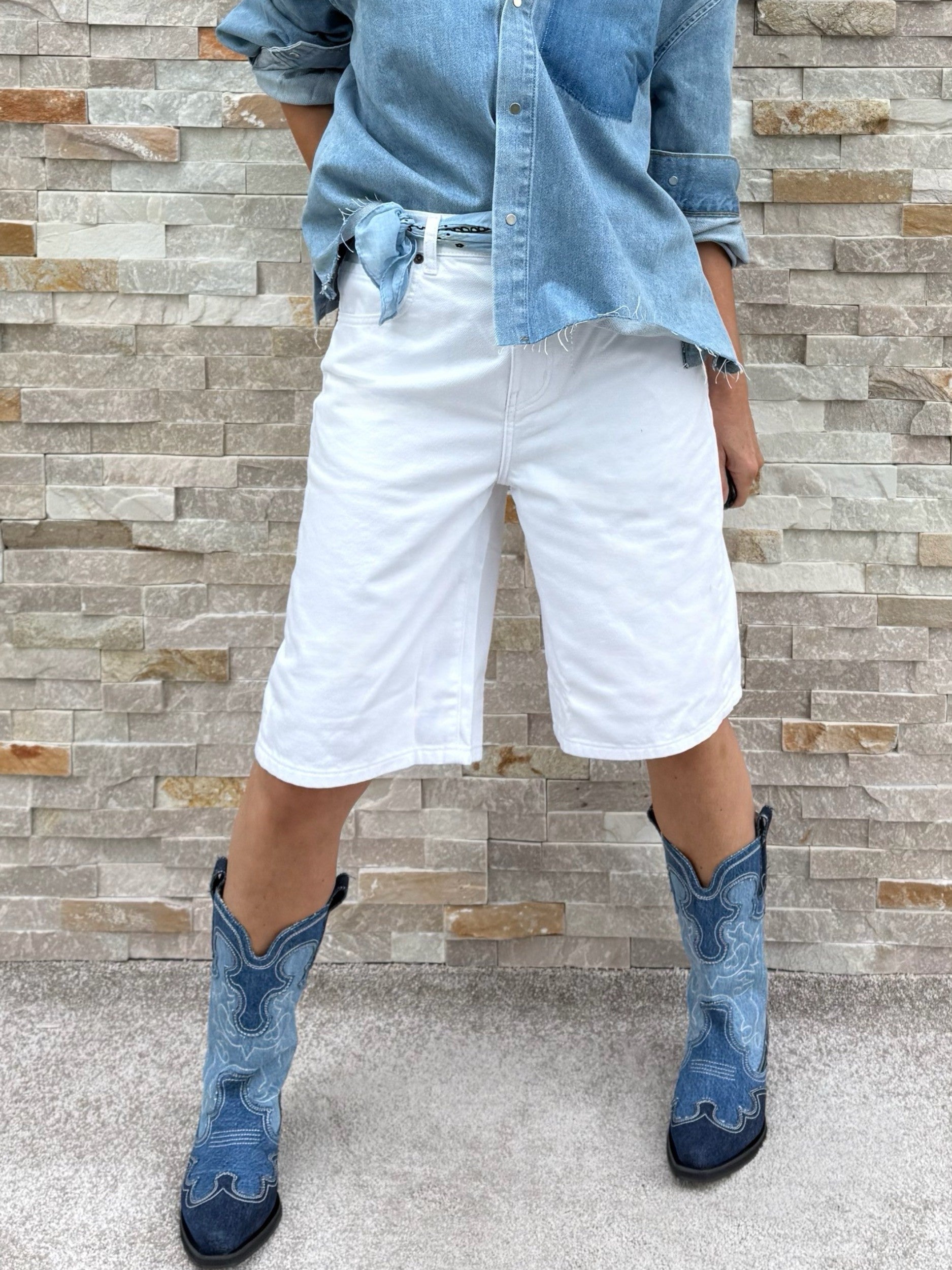 Denim Bermuda PL:OU opticwhite