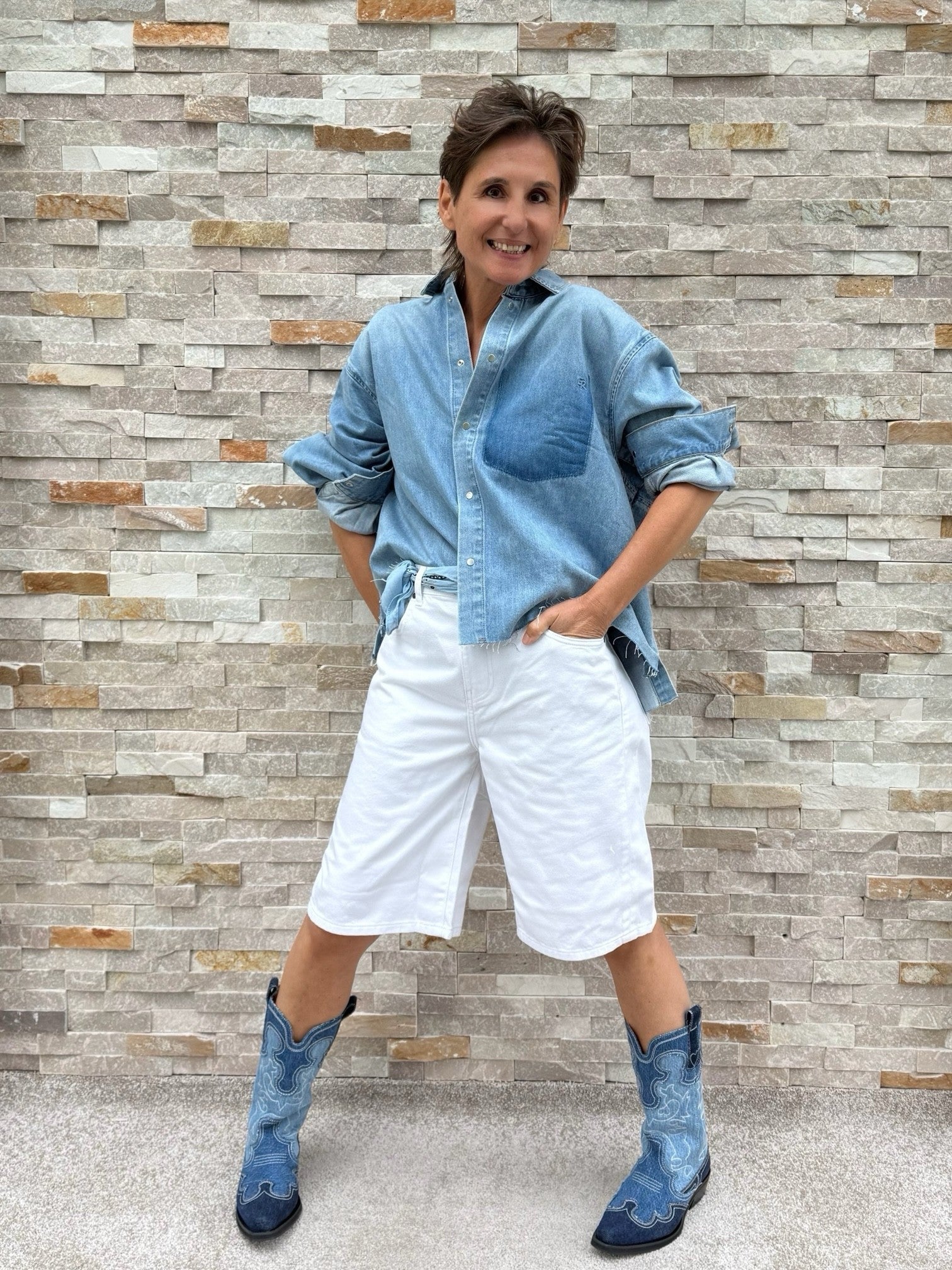 Denim Bermuda PL:OU opticwhite