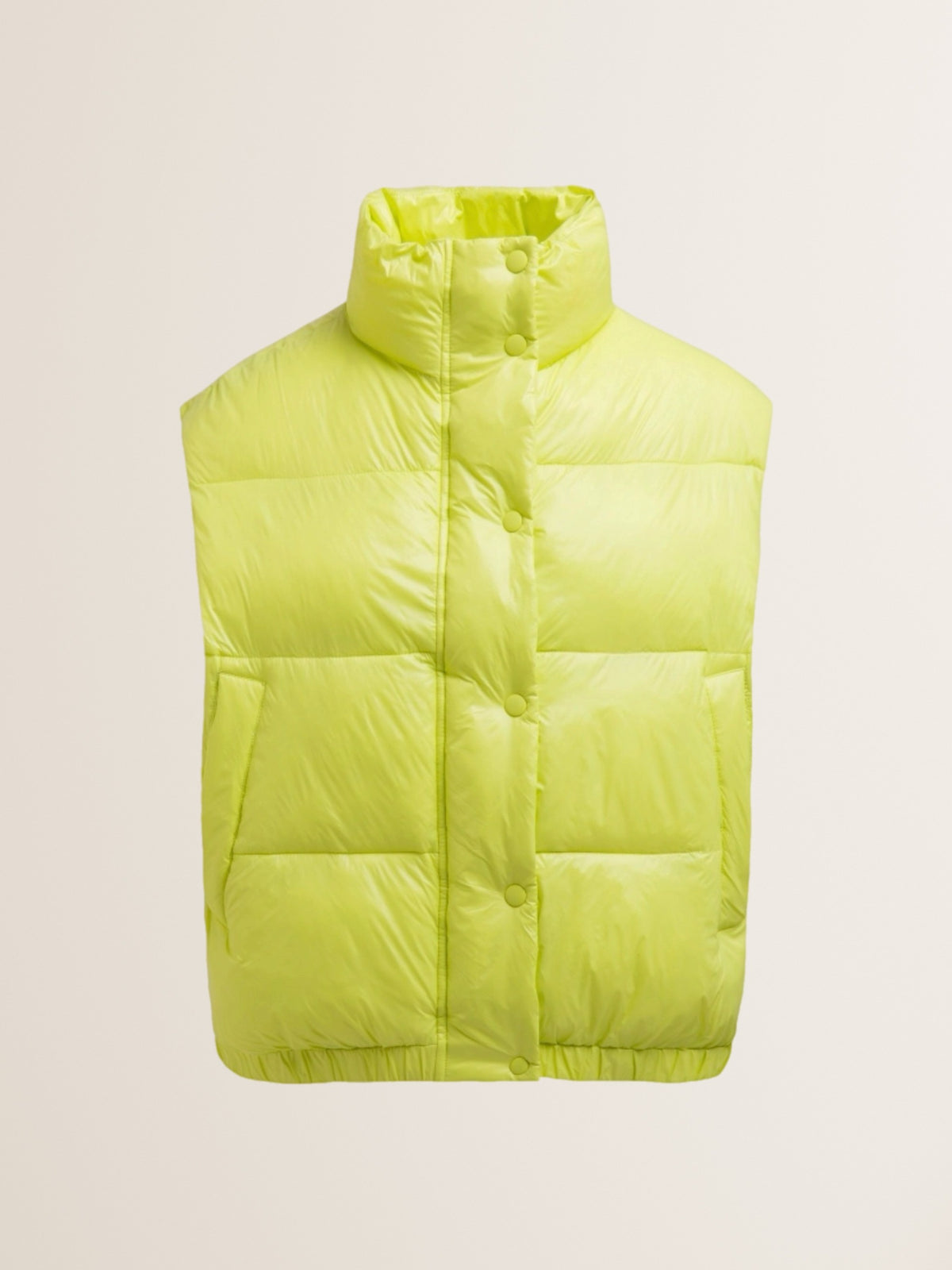 Steppweste O:WE Oversized in cool Lime