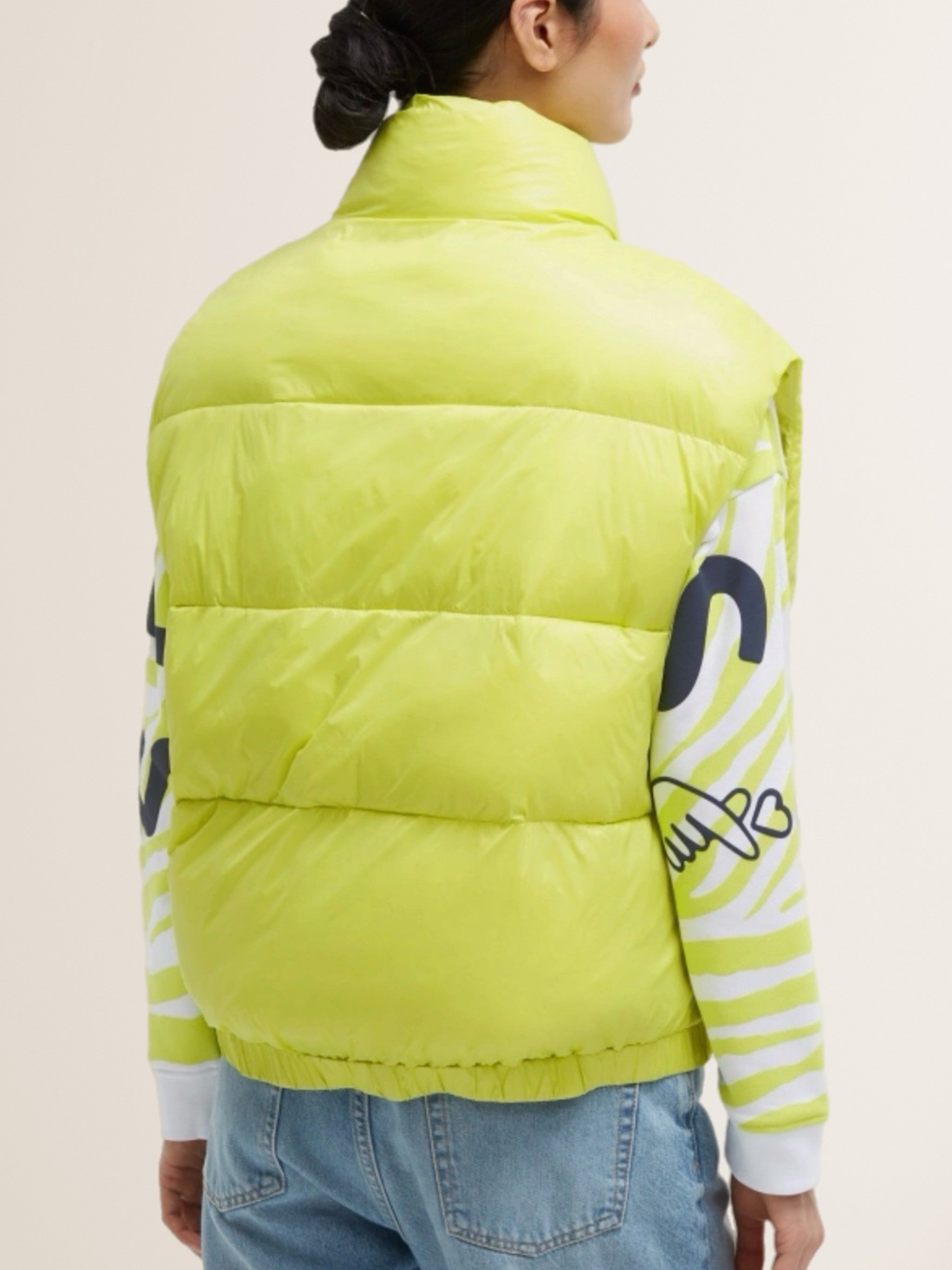Steppweste O:WE Oversized in cool Lime