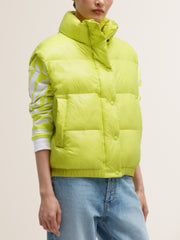 Steppweste O:WE Oversized in cool Lime