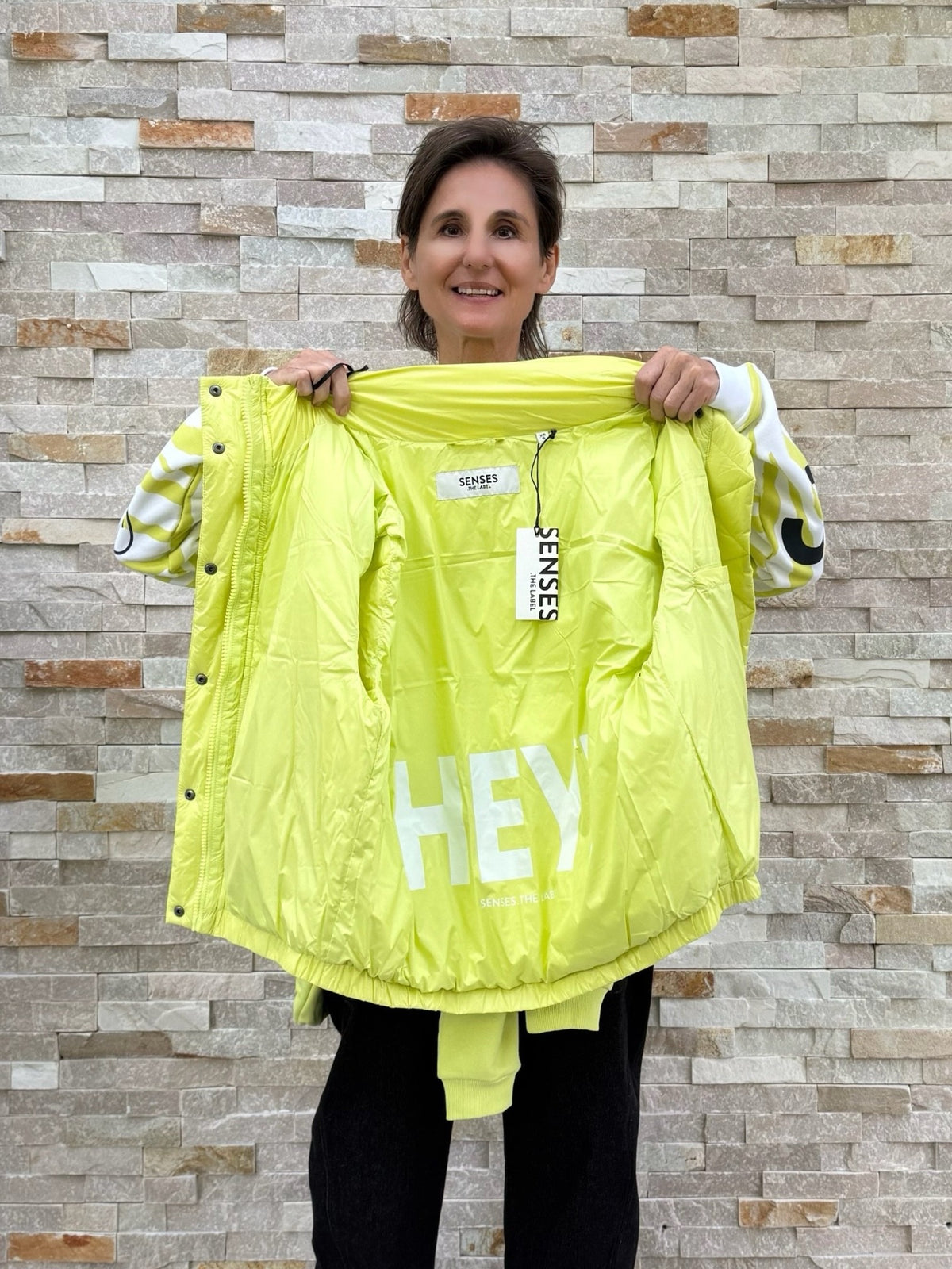Steppweste O:WE Oversized in cool Lime