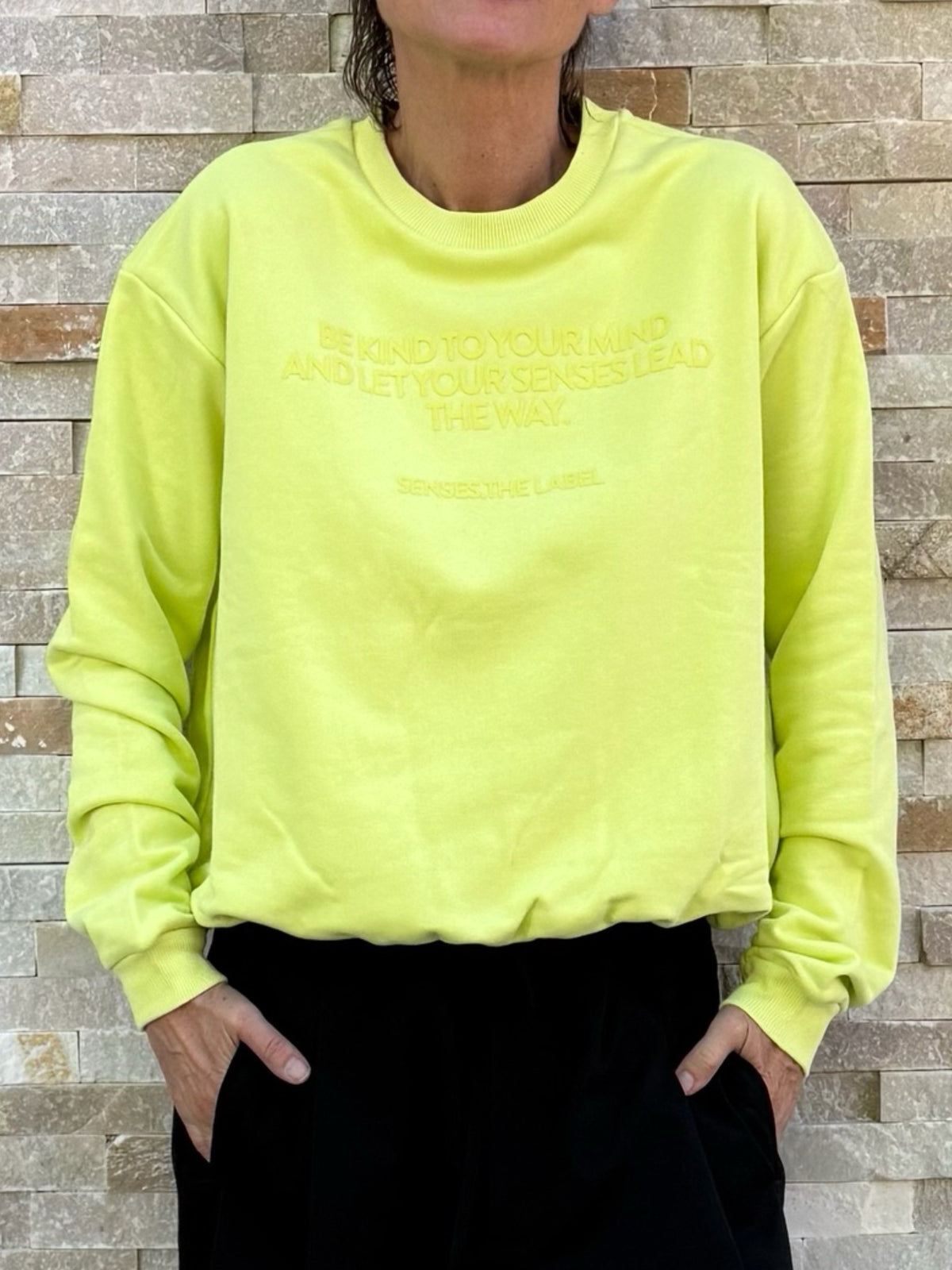 Balloon Sweatshirt SE:OUL in cool lime