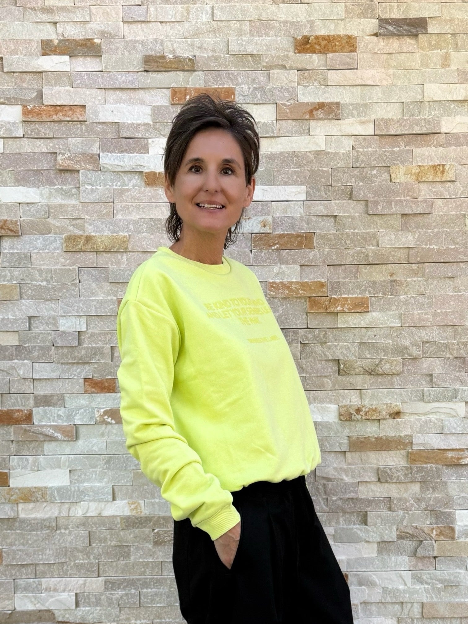 Balloon Sweatshirt SE:OUL in cool lime