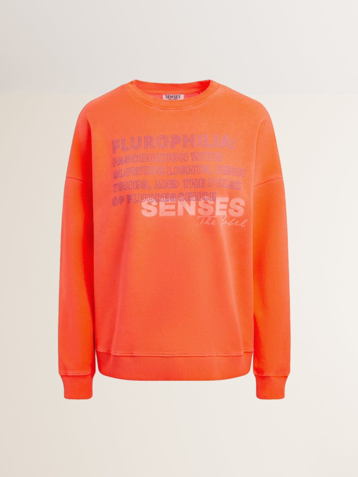 Sweatshirt SMIL:LA mit Artwork volt orange