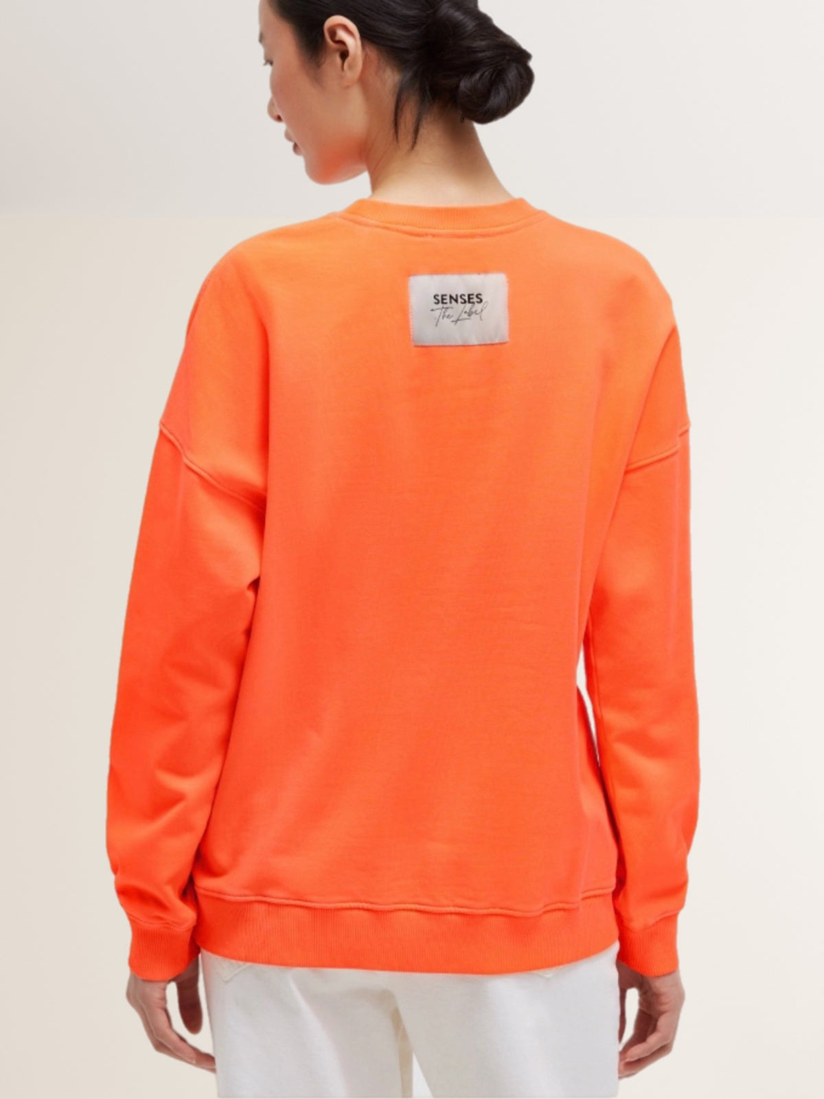 Sweatshirt SMIL:LA mit Artwork volt orange
