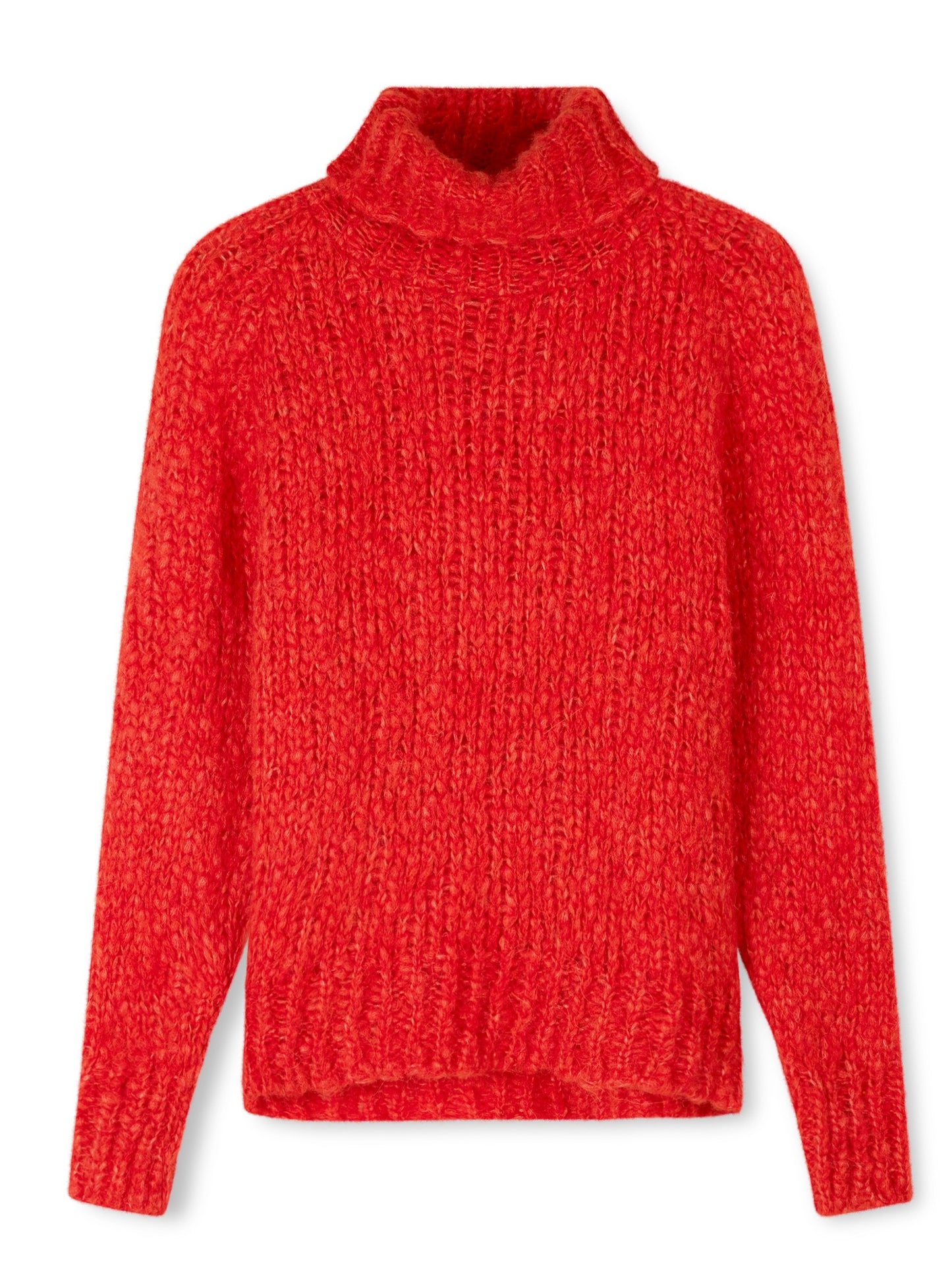 Pullover Judy Rollkragen warmes Rot