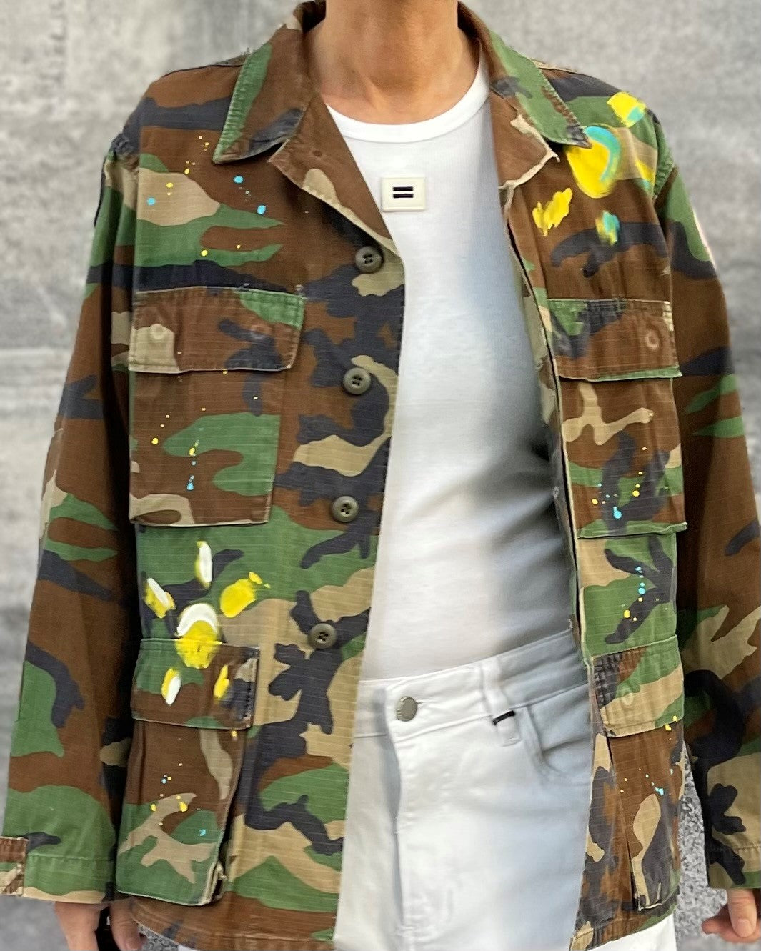 Vintage Jacket Camouflage bemalt TUCANO