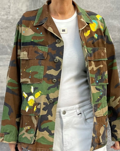 Vintage Jacket Camouflage bemalt TUCANO