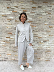 Blazer Jacke ALTEA mit Stehkragen in Hellgrau