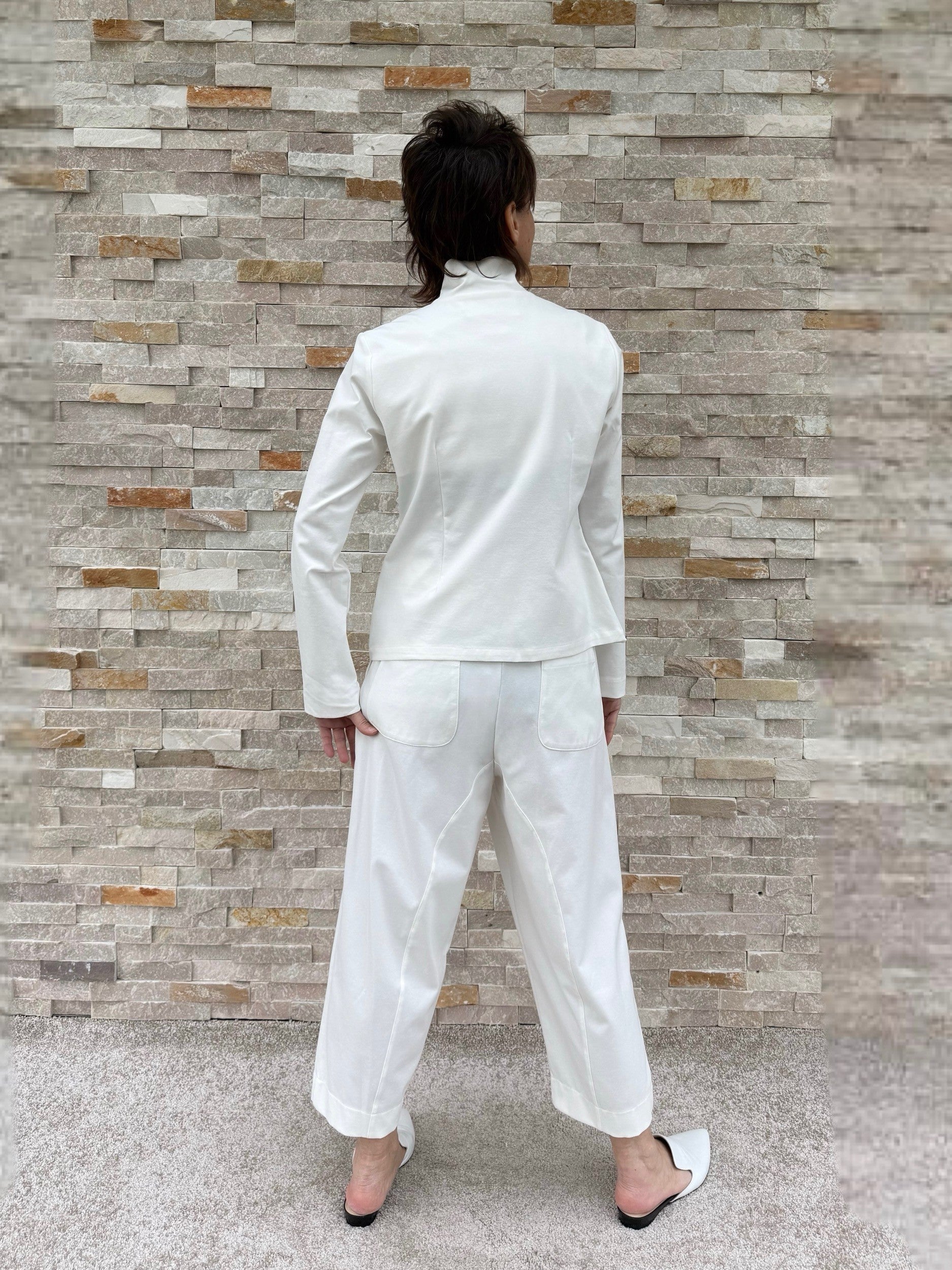 Blazer Jacke ALTEA mit Stehkragen in Offwhite