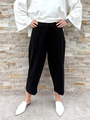 Jersey 7/8 Hose TELMA in O-Form in Schwarz