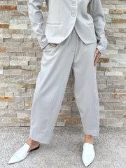 Jersey 7/8 Hose TELMA in O-Form in Hellgrau