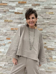 Oversized Sweatshirt ANITA in Desert