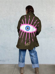 Overshirt Jacke destoyed Big Eye Khaki