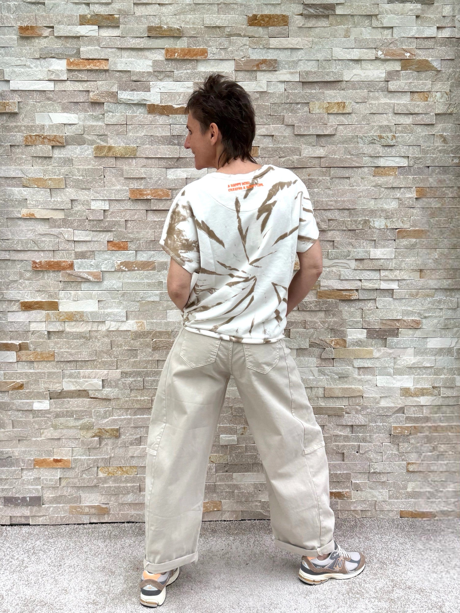 Barrel Jeans O-Shape in Stone