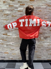 Oversized Sweatshirt OPTIMIST in Rotorange