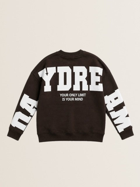 Oversized Sweatshirt LA Daydream in Dunkelbraun
