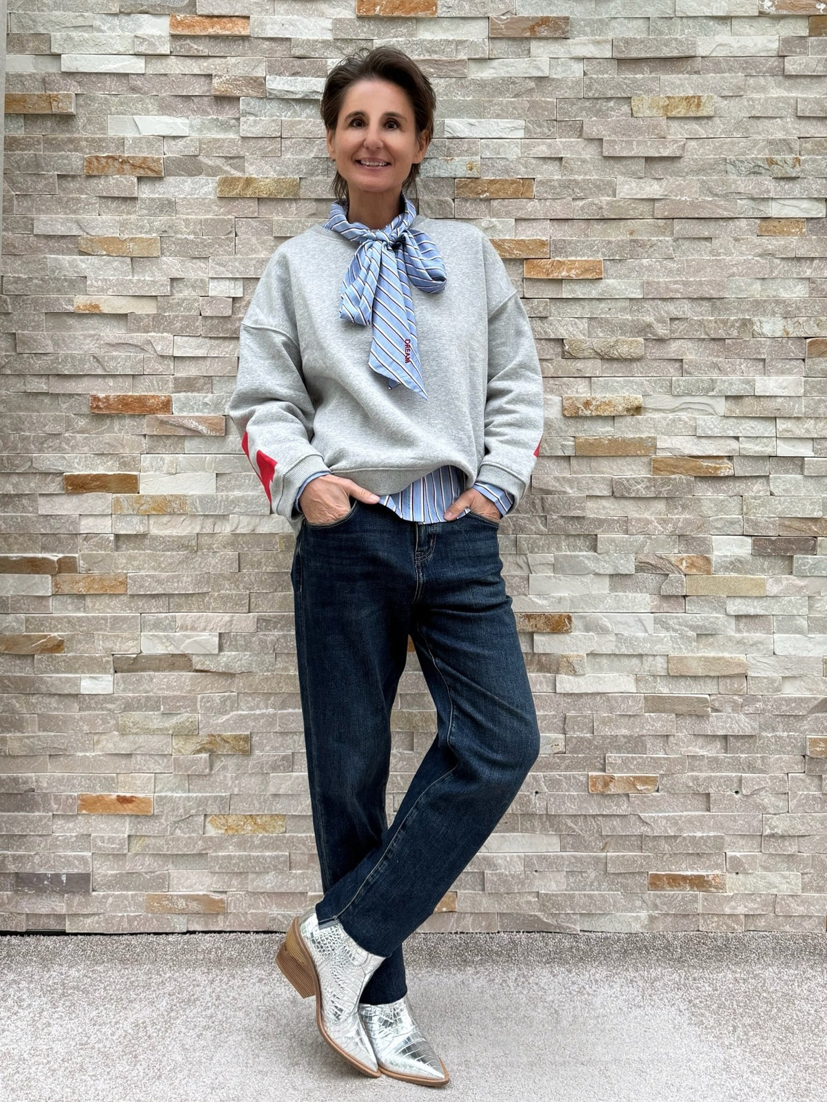 Oversized LA Daydream Sweatshirt in Grey