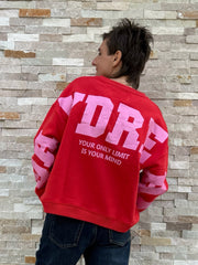 Oversized Sweatshirt LA Daydream in Rot