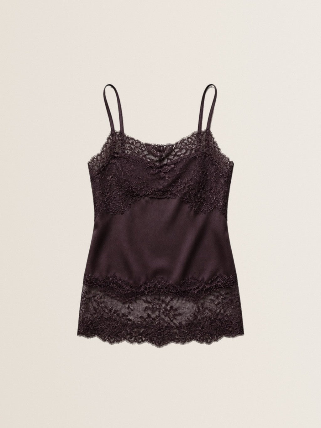 Viscose Lace Top Dark Brown