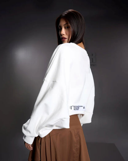 Cropped Sweatshirt Offwhite