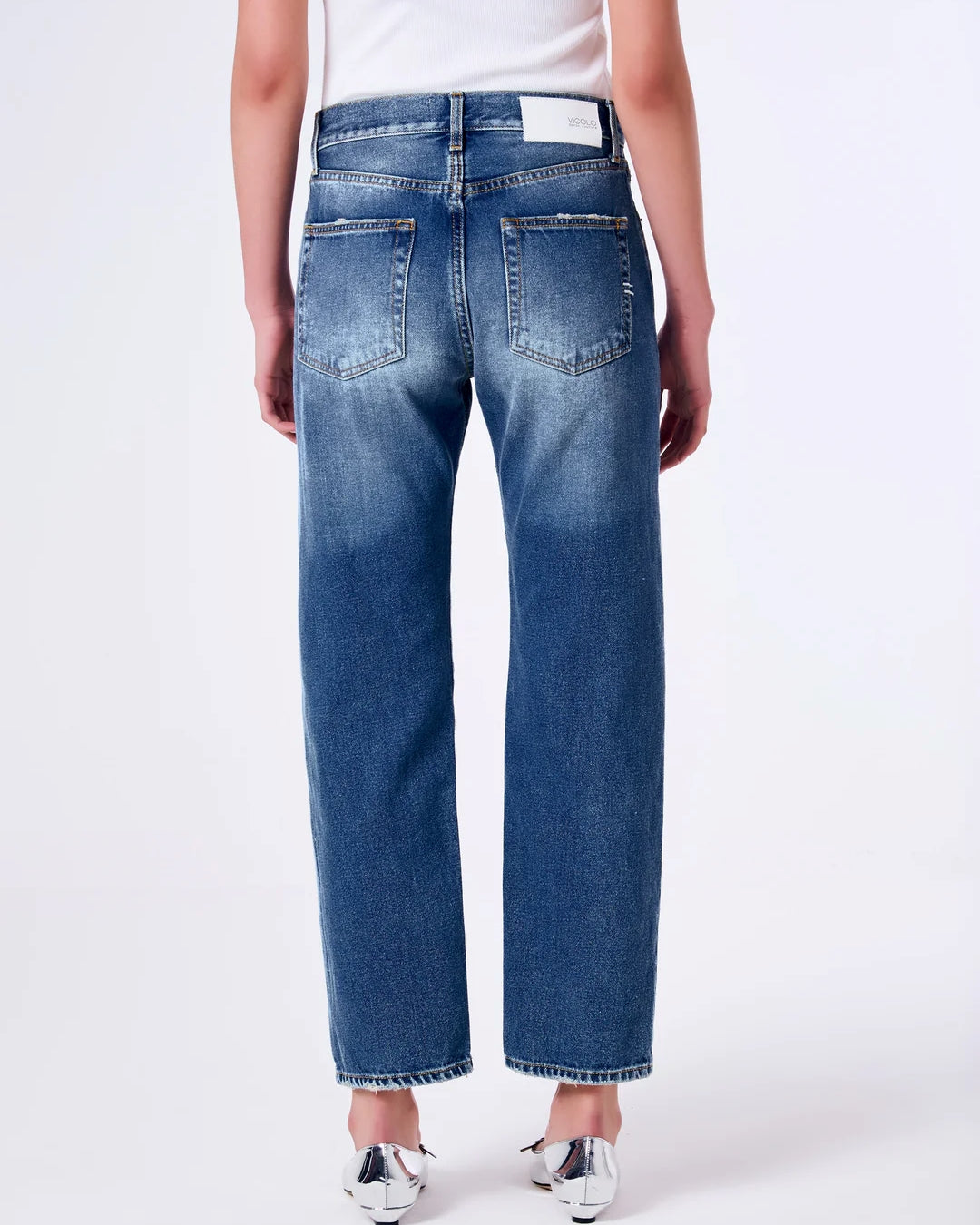 Jeans ZOE mit Schmuckknöpfen Denim Blue