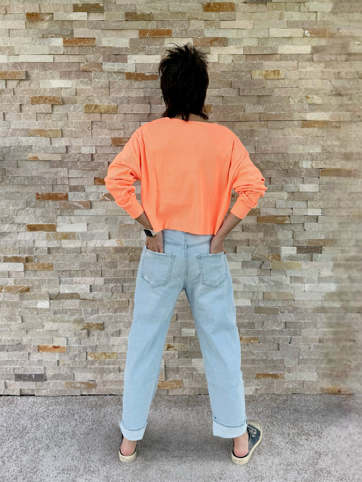 Cropped T-Shirt KUSHI NEON Orange