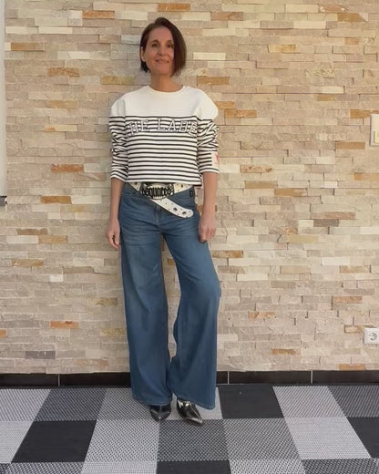 Wide Leg Jeans KALEA Carton Blue