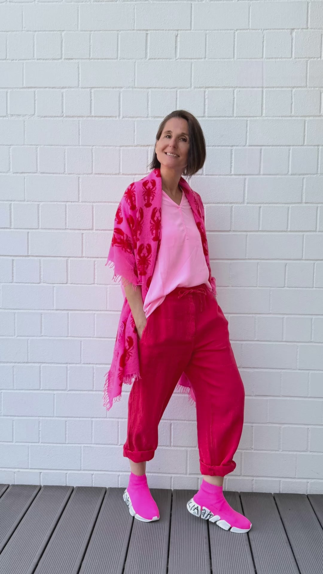 Video laden: Cashmere Schal Lobster Pink
