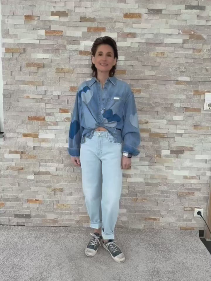 Load video: Yoana O-Shape Jeans isle blue / Hellblau