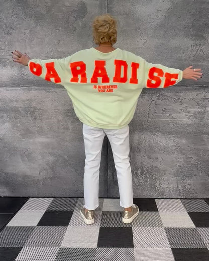 Oversized Sweatshirt SKY Paradise Rückendruck Dusty Meadow