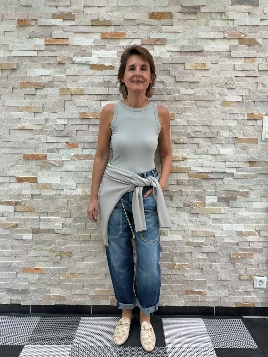 Video laden: Tank Top feine Rippe in Mineral