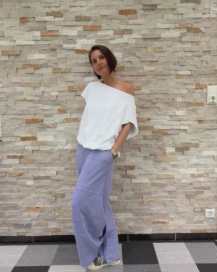 Video laden: Balloon Sweatshirt SONA ohne Arm in Weiß