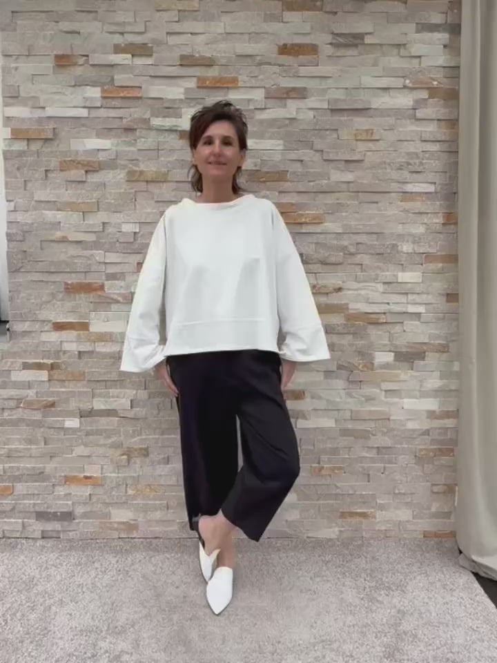 Load video: Jersey 7/8 Hose TELMA in O-Form in Schwarz