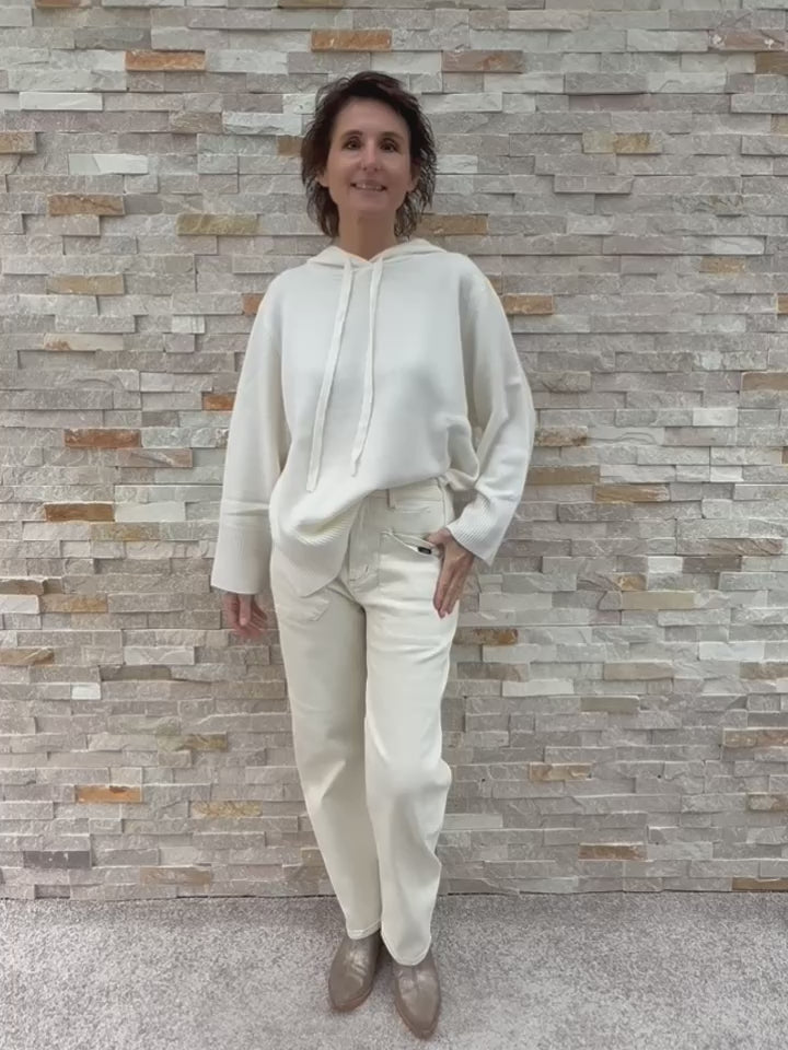 Video laden: O-Shape Jeans ISABELLA Color Denim in Ecru