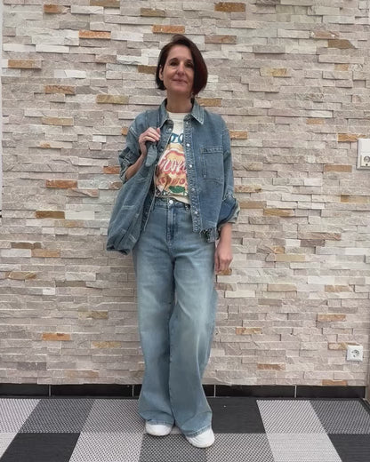 Hobo Bag MILDRED mit ER Logo Mittelblau