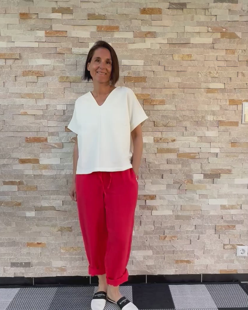 Video laden: Sweatshirt ohne Arm GOOD KARMA Ecru