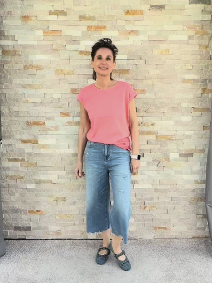 Video laden: T-Shirt ohne Ärmel Rückendruck GRABBY in Coralle