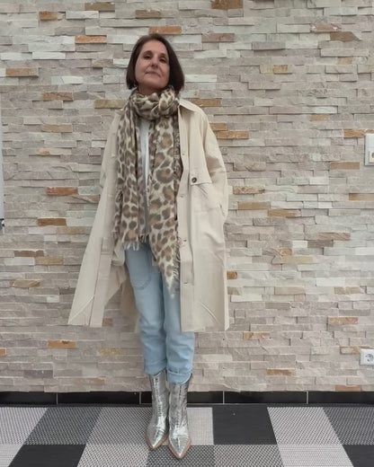 Overshirt Jacke Hellbeige