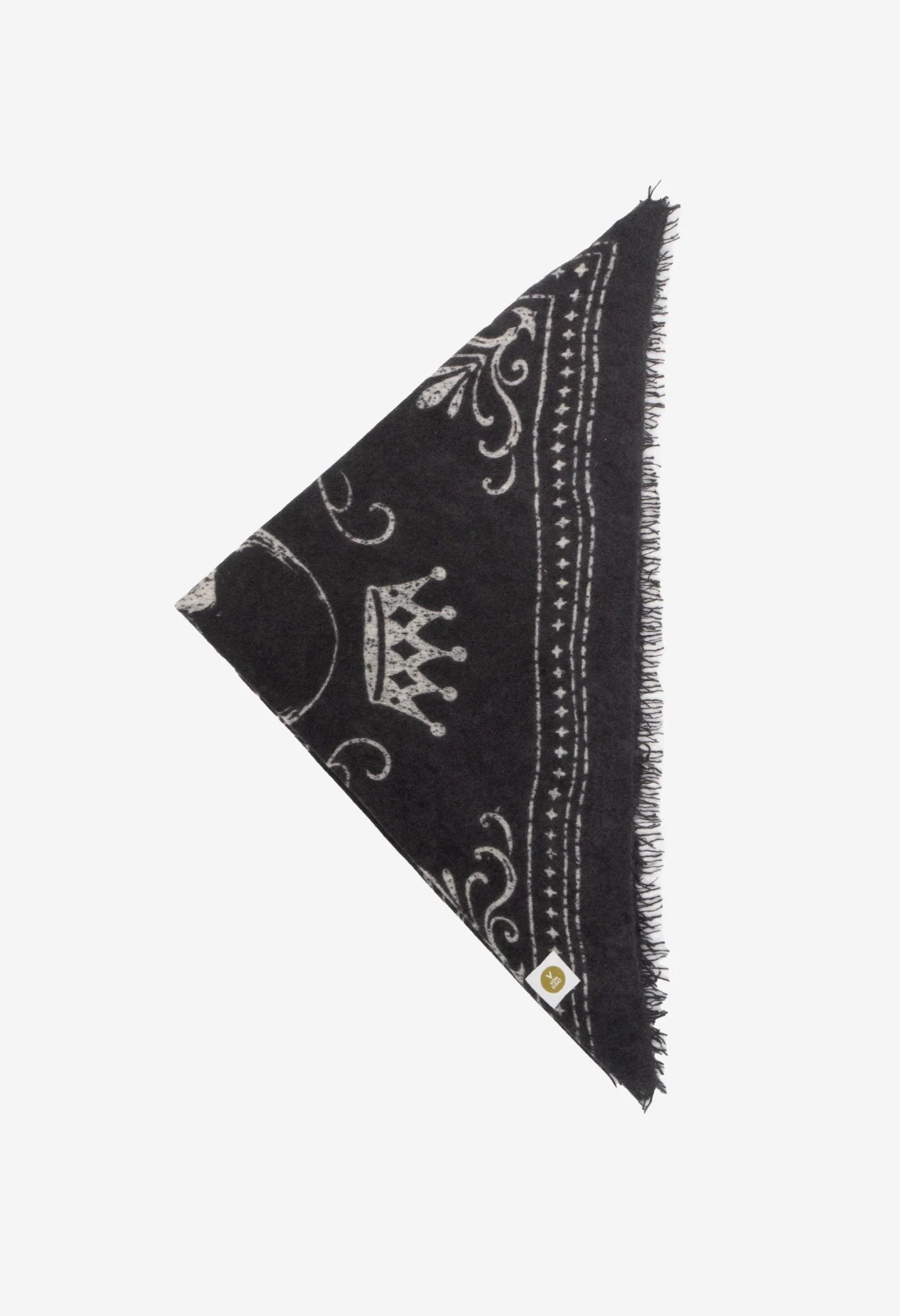Bandana Skull Black/White XL mit Fransen